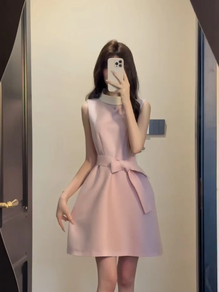 Keni plus Size Sweet Pink Dress Women's Summer Waist Cinched Rich Girl Short Skirt A-Line Korean Style High Waist Casual Wear
Keni plus Size Sweet Pink Dress Women's Summer Waist Cinched Rich Girl Short Skirt A-Line Korean Style High Waist Casual Wear