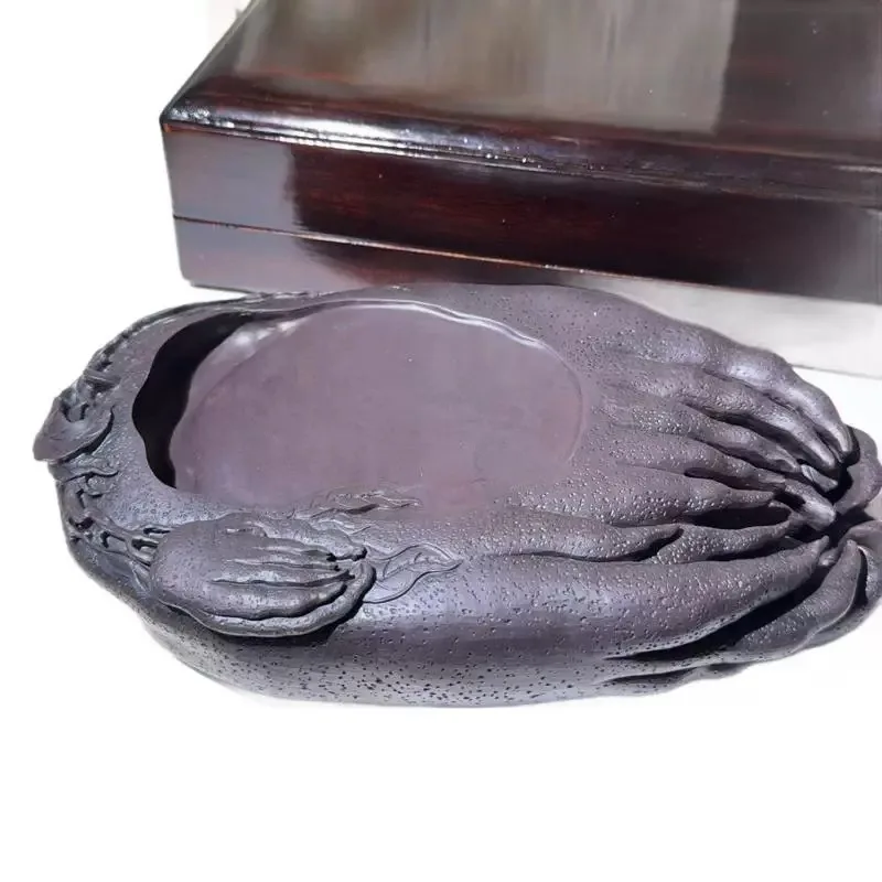 Inkstone pure handmade double-sided engraving three famous pit boutiques
Inkstone pure handmade double-sided engraving three famous pit boutiques