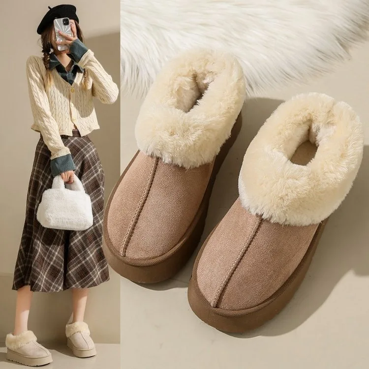 Women's Winter Thick Bottom Bread Shoe Snow Boots Fleece Lined Fur Trimmed Short EVA Booties Casual Warm Rubber Sole
Women's Winter Thick Bottom Bread Shoe Snow Boots Fleece Lined Fur Trimmed Short EVA Booties Casual Warm Rubber Sole