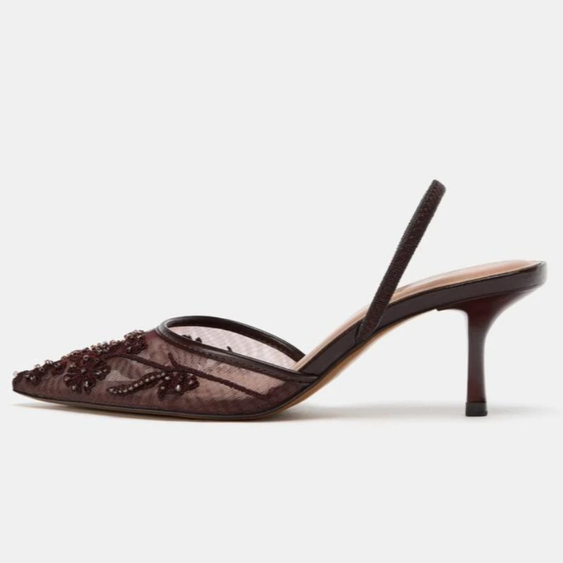 Elegant Summer Luxury Designer Shoe Brown Heeled Sandals
Elegant Summer Luxury Designer Shoe Brown Heeled Sandals
