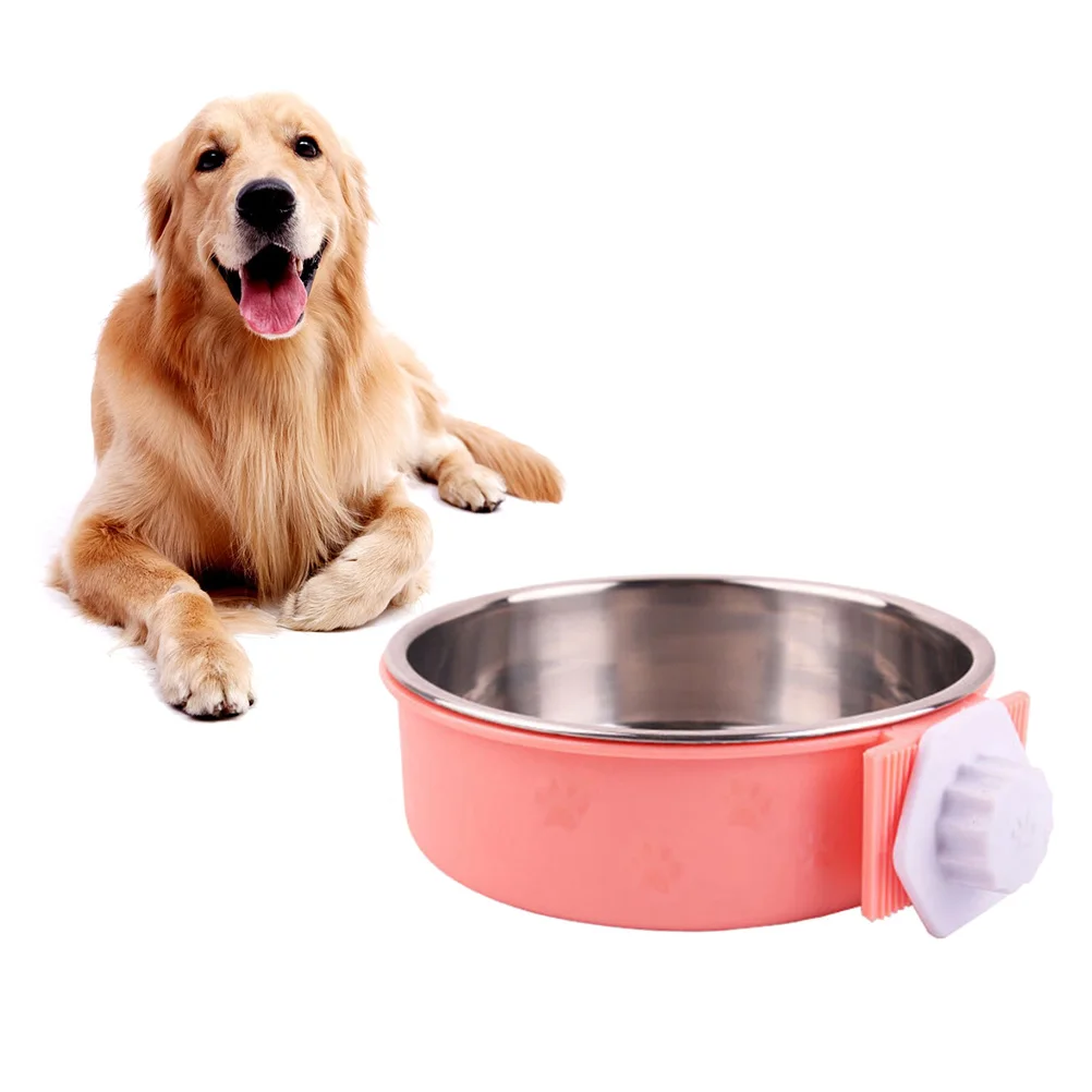 Puppy Pet Feeder Stainless Steel Dog Bowl Cat Crate Feeding Bowls Metal Portable 
Puppy Pet Feeder Stainless Steel Dog Bowl Cat Crate Feeding Bowls Metal Portable