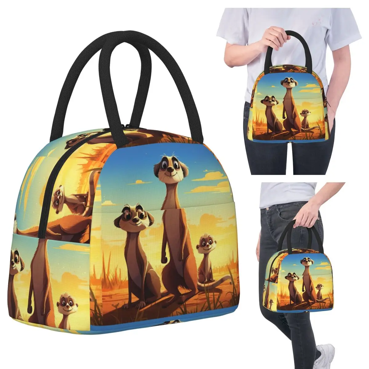 Cartoon Meerkat 3 Insulated Lunch Bag for Kids School Cooler Thermal Food Box Tote Portable Lunch Boxes Container
Cartoon Meerkat 3 Insulated Lunch Bag for Kids School Cooler Thermal Food Box Tote Portable Lunch Boxes Container