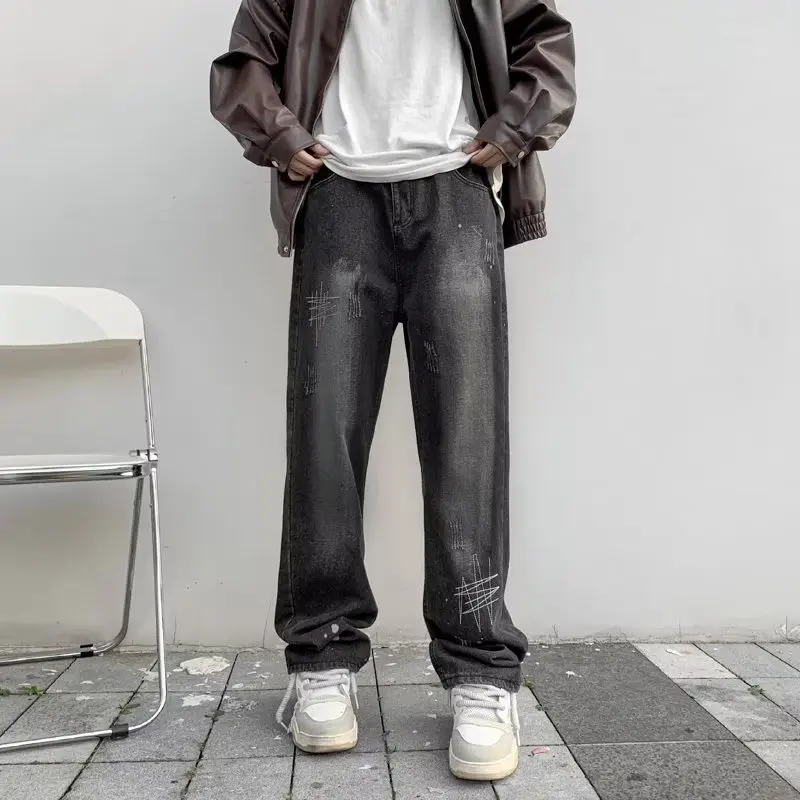 2024 Korean Washed Version Loose Wide Leg Jeans for Men Student Casual Pants High Street Demin Clothing Loose Trousers R37
2024 Korean Washed Version Loose Wide Leg Jeans for Men Student Casual Pants High Street Demin Clothing Loose Trousers R37