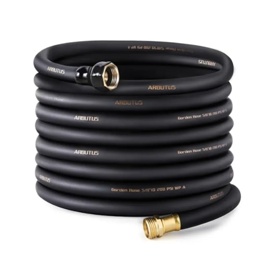 Garden Hose 5/8" x 75Feet - Brass connector Rubber Heavy Duty Water Hose 600 PSI Burst Pressure Durable Flexible Hose for Yard
Garden Hose 5/8" x 75Feet - Brass connector Rubber Heavy Duty Water Hose 600 PSI Burst Pressure Durable Flexible Hose for Yard