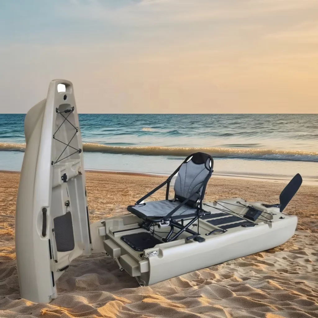 10ft Modular HDPE 1-Person Fishing Kayak with Pedal Drive Ocean Propeller Plastic Hull Motor Kayak for Ocean River
10ft Modular HDPE 1-Person Fishing Kayak with Pedal Drive Ocean Propeller Plastic Hull Motor Kayak for Ocean River