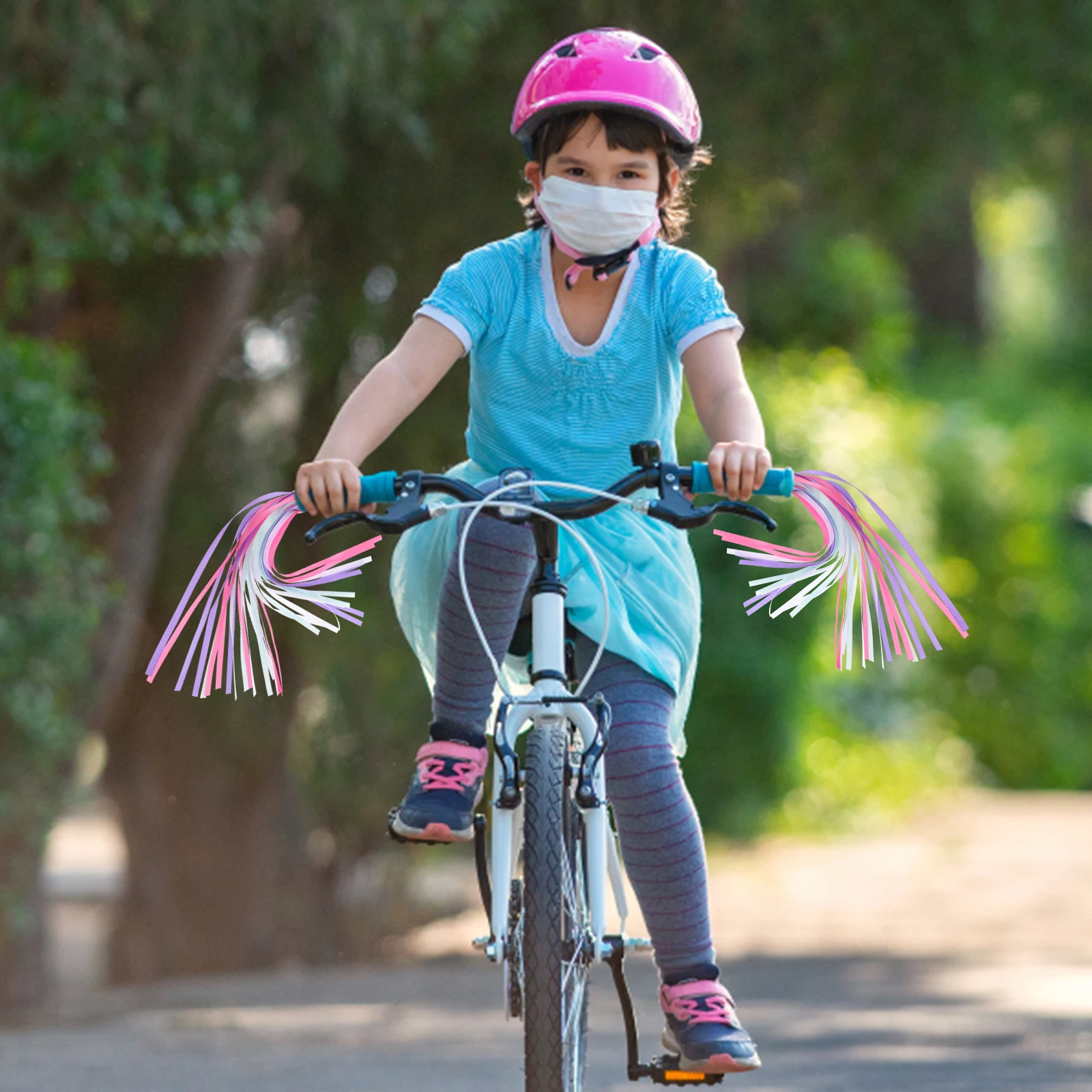 A Pair of Colorful Children Bike Handlebar Streamers Pink Purple Easy Installation Scooter Accessories Kid Gift 
A Pair of Colorful Children Bike Handlebar Streamers Pink Purple Easy Installation Scooter Accessories Kid Gift