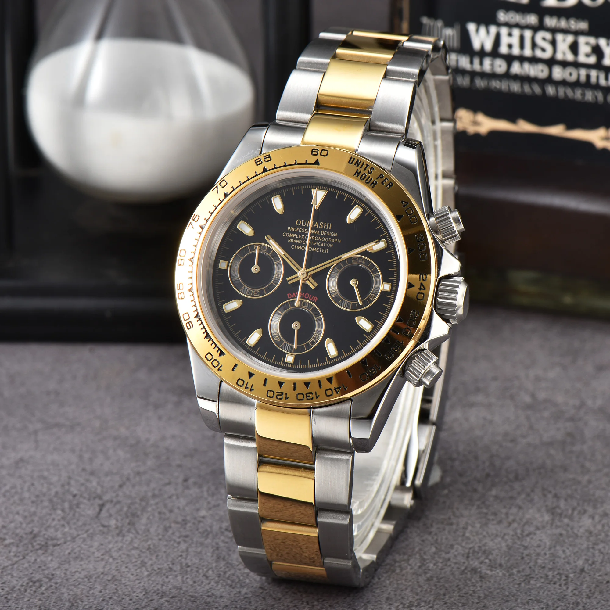 40mm New Men's Quartz Watches Custom logo Sapphire Luxury Chronograph Stainless Steel Waterproof Men's Watch vk63 movement D15
40mm New Men's Quartz Watches Custom logo Sapphire Luxury Chronograph Stainless Steel Waterproof Men's Watch vk63 movement D15