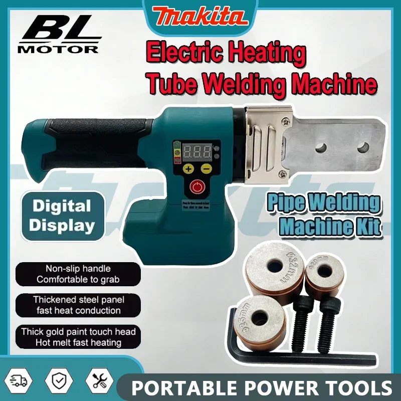 Makita Cordless Electric Pipe Welding Machine PPR PE Soldering Iron Plastic Tube PP Heating Hot Melt Tool No Battery Included
Makita Cordless Electric Pipe Welding Machine PPR PE Soldering Iron Plastic Tube PP Heating Hot Melt Tool No Battery Included