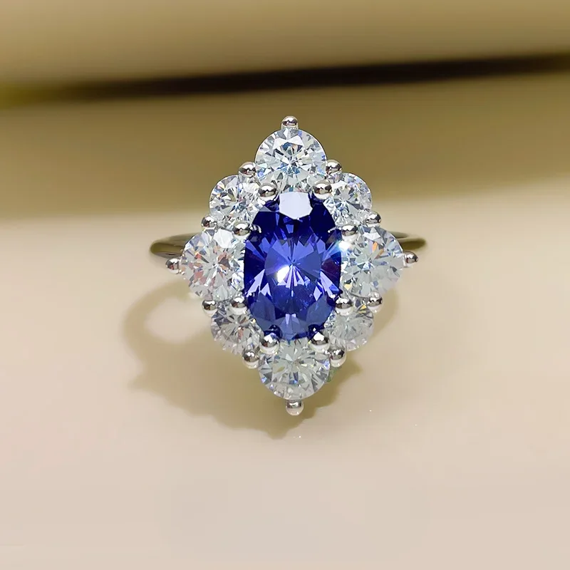 Blue Treasure Ring and Ring Female 925 Full Body Sterling Silver Daily Explosive Flash Light Luxury Senior Wedding
Blue Treasure Ring and Ring Female 925 Full Body Sterling Silver Daily Explosive Flash Light Luxury Senior Wedding