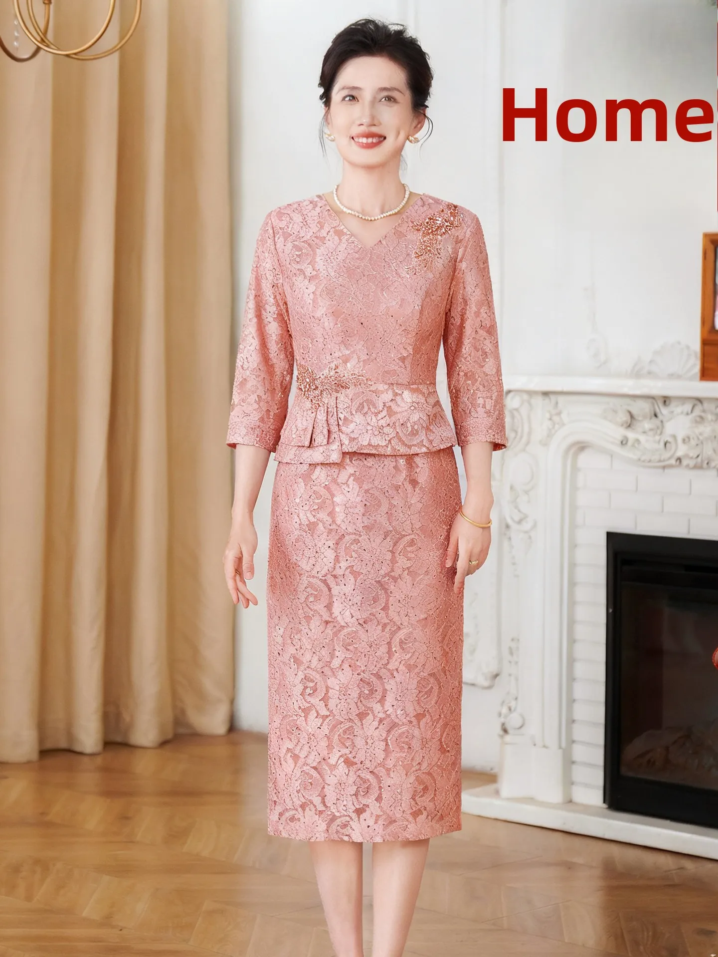 Elegant Young Mom Wedding Dress Suitable for Wedding Banquet And Daily Wear Autumn Winter Season Polyester Fiber V-Neck Long ...
Elegant Young Mom Wedding Dress Suitable for Wedding Banquet And Daily Wear Autumn Winter Season Polyester Fiber V-Neck Long ...