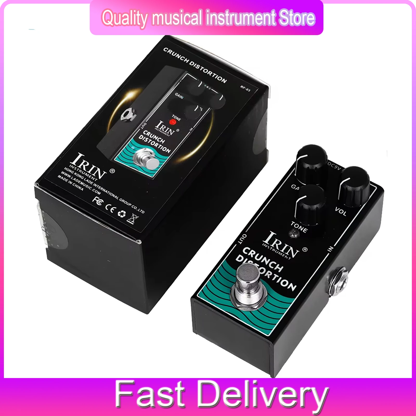 Электрогитарная педаль эффектов IRIN RF-03 CRUNCH DISTORTION, моноблочная, с технологией True Bypass, аксессуары для гитарных инструментов
Электрогитарная педаль эффектов IRIN RF-03 CRUNCH DISTORTION, моноблочная, с технологией True Bypass, аксессуары для гитарных инструментов