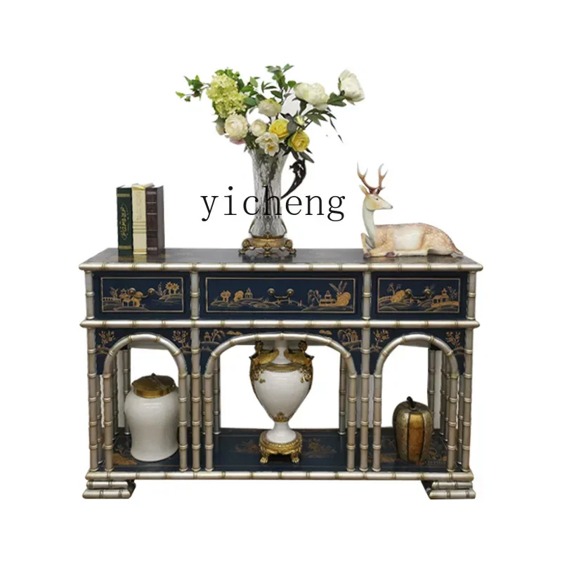 GZ-i6.3 Solid Wood Porch Cabinet Painted Retro Living Room Decorative Partition Cabinet Hand Painted Dining Side Cabinet
GZ-i6.3 Solid Wood Porch Cabinet Painted Retro Living Room Decorative Partition Cabinet Hand Painted Dining Side Cabinet