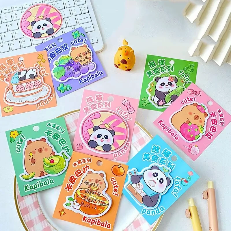 40pcs/lot Kawaii Capybara Panda Memo Pad Sticky Notes Cute Stationery Label Notepad Planner Sticker Post School Supply
40pcs/lot Kawaii Capybara Panda Memo Pad Sticky Notes Cute Stationery Label Notepad Planner Sticker Post School Supply