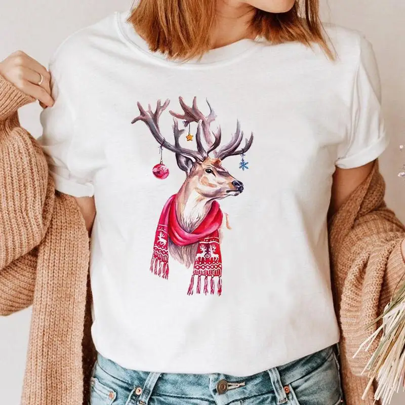 Fashion Christmas Tree Elk Print T-shirt Male and Female Students Short Sleeve Base Clothing Trend Harajuku Graphic T Shirts
Fashion Christmas Tree Elk Print T-shirt Male and Female Students Short Sleeve Base Clothing Trend Harajuku Graphic T Shirts