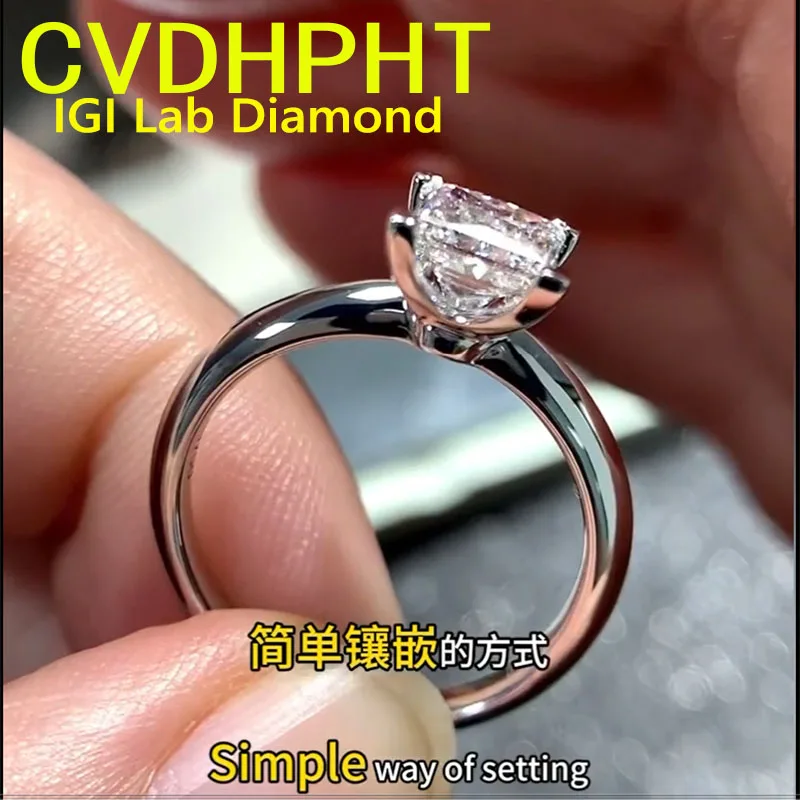 Factory sell Au750 Solid 18K White Gold Ring IGI Lab Growing Diamond Princess Cut D Color 1 2 3Ct wedding ring
Factory sell Au750 Solid 18K White Gold Ring IGI Lab Growing Diamond Princess Cut D Color 1 2 3Ct wedding ring