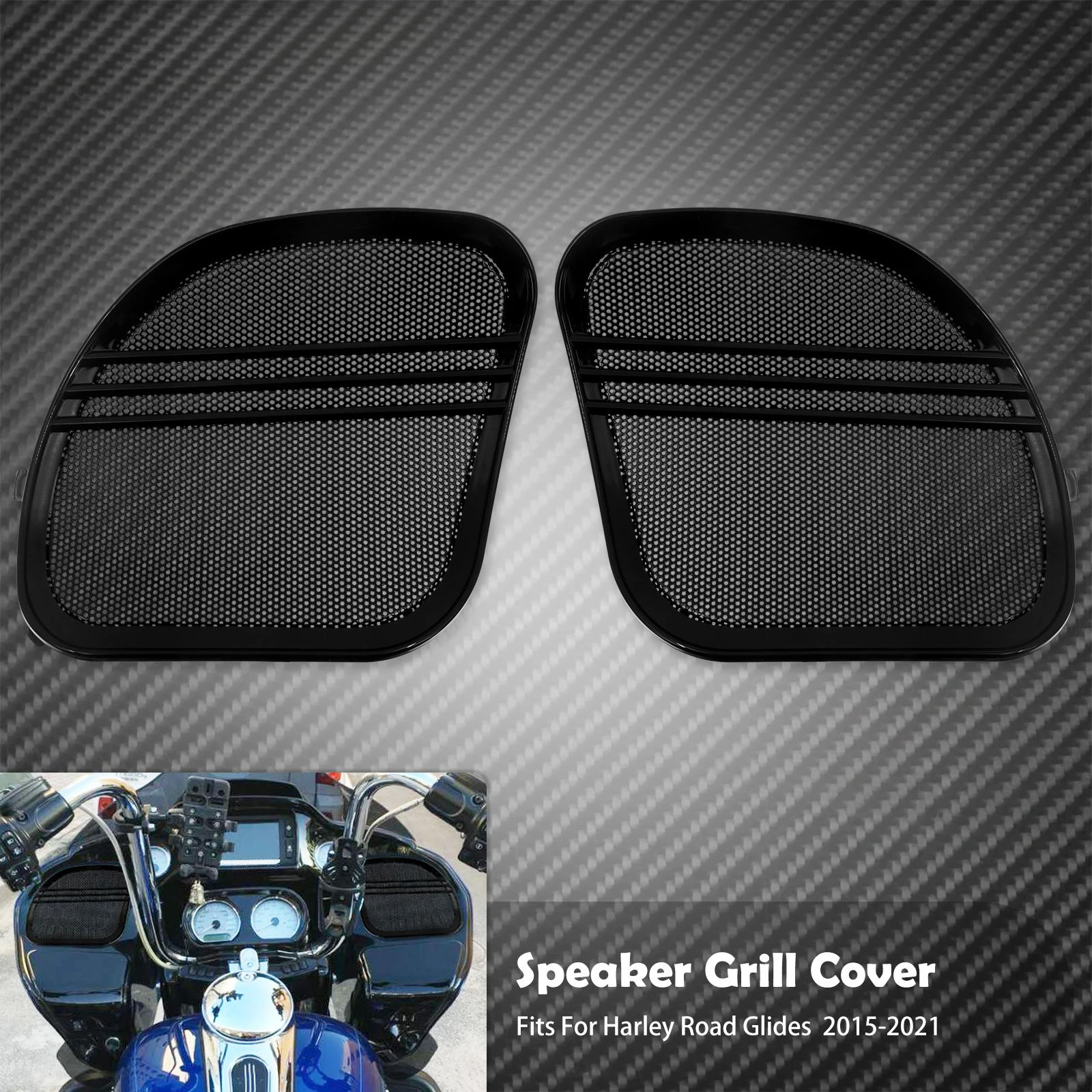 For Harley Touring Road Glide Limited FLTRK Special FLTRXS 2015-2020 2021 Motorcycle Tri-Line Speaker Grills Cover Trim Black
For Harley Touring Road Glide Limited FLTRK Special FLTRXS 2015-2020 2021 Motorcycle Tri-Line Speaker Grills Cover Trim Black
