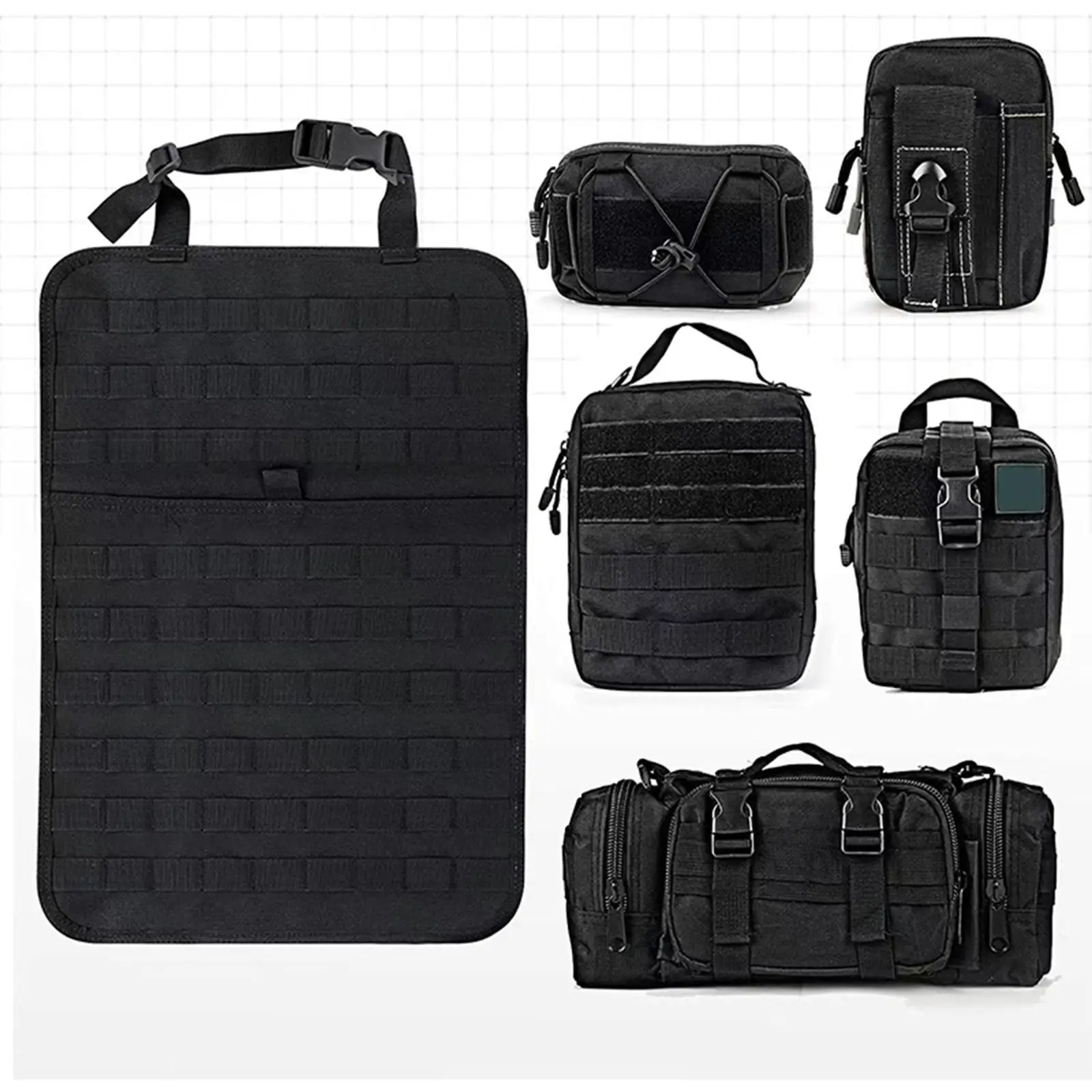 Auto Seat Back Organizer Bag Hanging Bag Molle Packet with 5 Detachable Molle
Auto Seat Back Organizer Bag Hanging Bag Molle Packet with 5 Detachable Molle