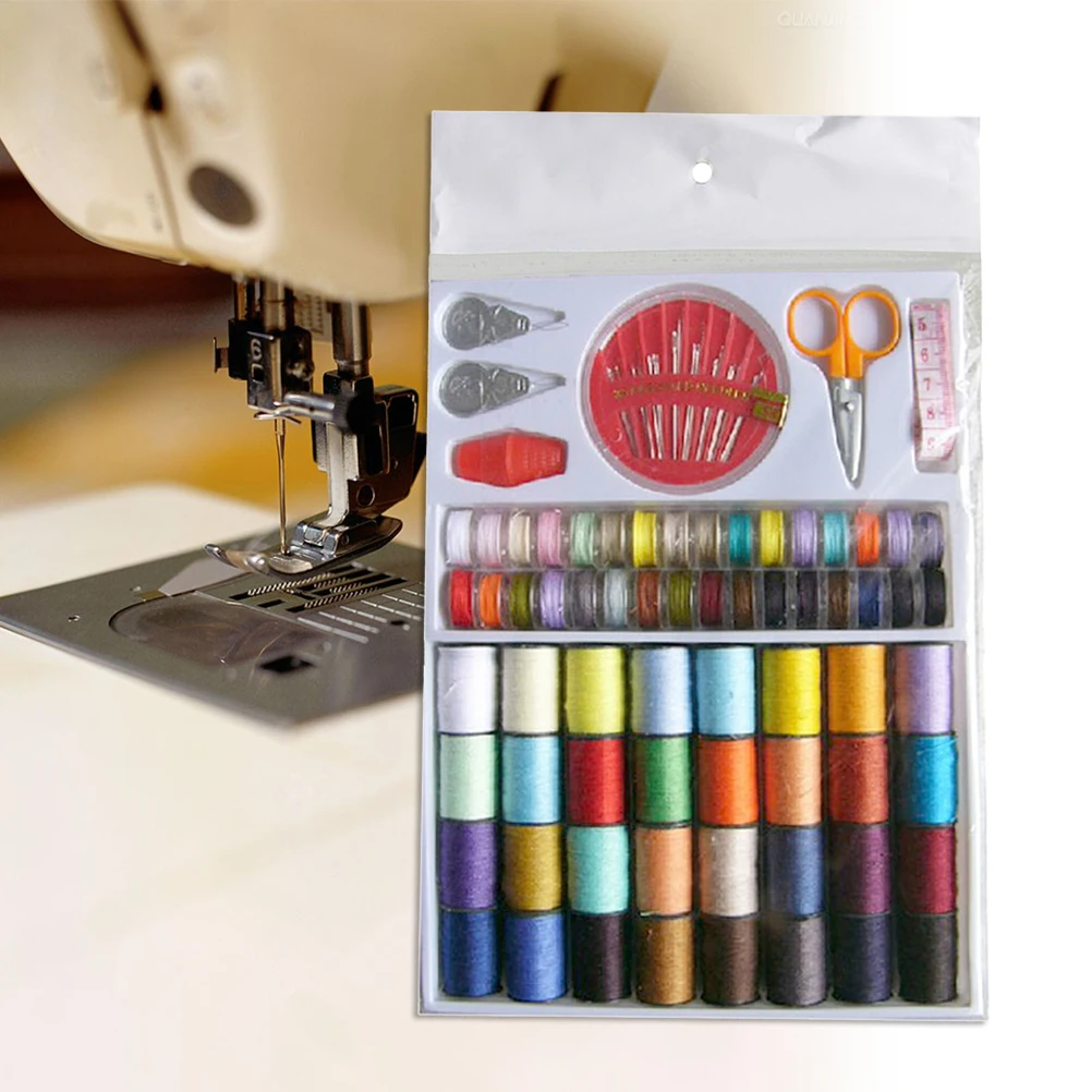 64 Rell Sewing Threads Kit 32 Spools Assorted Colors Metal Bobbins Needles Tape Scissors Thimbles Home Travel Use DIY Repair
64 Rell Sewing Threads Kit 32 Spools Assorted Colors Metal Bobbins Needles Tape Scissors Thimbles Home Travel Use DIY Repair