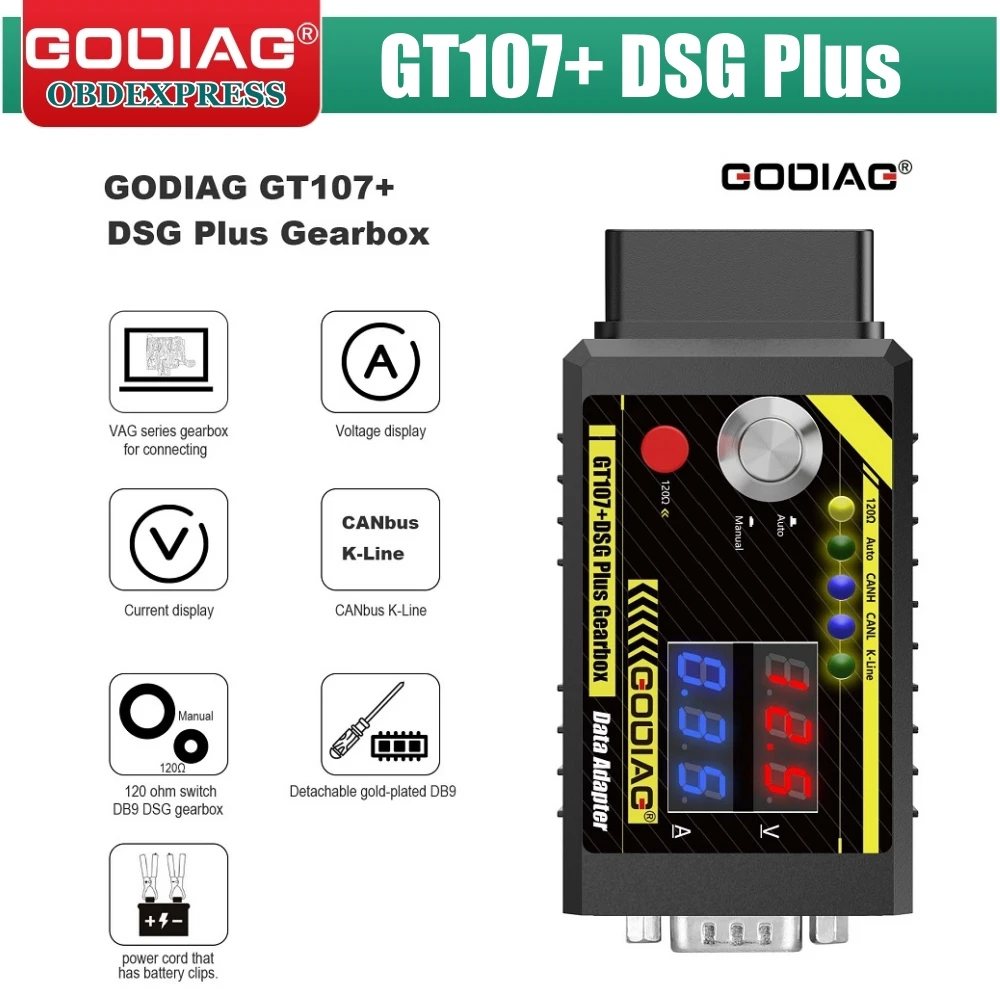 GODIAG GT107+ GT107 Plus ECU Prog Adapter and DSG Gearbox Universal Jumper For Benz/BMW DQ250 DQ200 VL381 VL300 DQ500 DL501
GODIAG GT107+ GT107 Plus ECU Prog Adapter and DSG Gearbox Universal Jumper For Benz/BMW DQ250 DQ200 VL381 VL300 DQ500 DL501