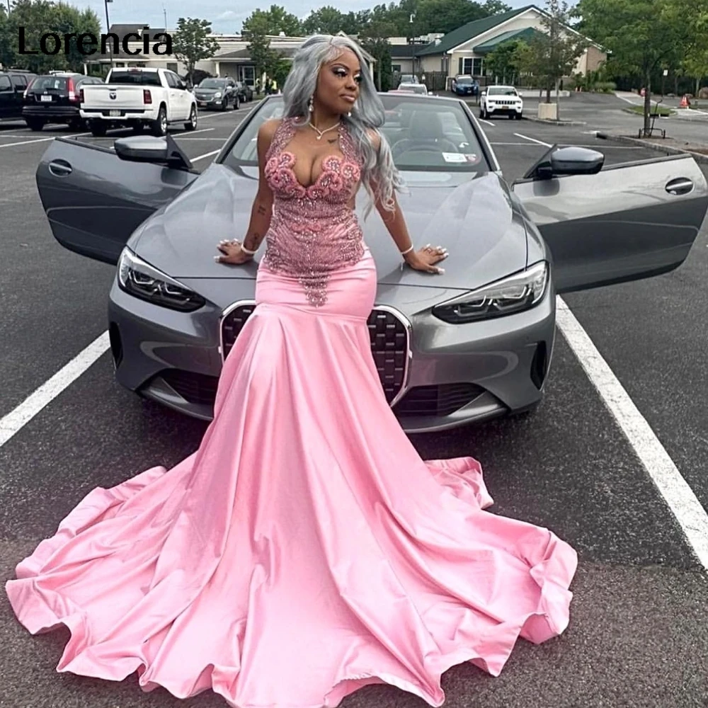 Customized Pink Mermaid Prom Dress For Black Girls Silver Crystal Diamond Beaded Birthday Patry Gown Robe de soirée YPD148
Customized Pink Mermaid Prom Dress For Black Girls Silver Crystal Diamond Beaded Birthday Patry Gown Robe de soirée YPD148