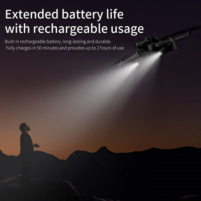 Rechargeable Searchlight for DJI Mini 4 Pro Drone Accessories Searchlight LED Night Flight Signal Light Flashlight Dual Light
Rechargeable Searchlight for DJI Mini 4 Pro Drone Accessories Searchlight LED Night Flight Signal Light Flashlight Dual Light