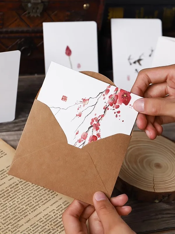 Creative Handwritten Blank Business Decorative Holiday Card Chinese Style Greeting Card Decoration Sense High Level
Creative Handwritten Blank Business Decorative Holiday Card Chinese Style Greeting Card Decoration Sense High Level