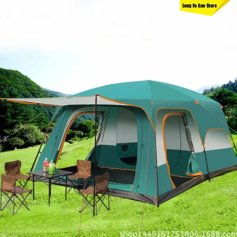 320X220X195cm Two-bedroom Tent Oversize For 5-8 Person Leisure Camping Tents Double-plies Thick Rainproof Outdoor Family New
320X220X195cm Two-bedroom Tent Oversize For 5-8 Person Leisure Camping Tents Double-plies Thick Rainproof Outdoor Family New