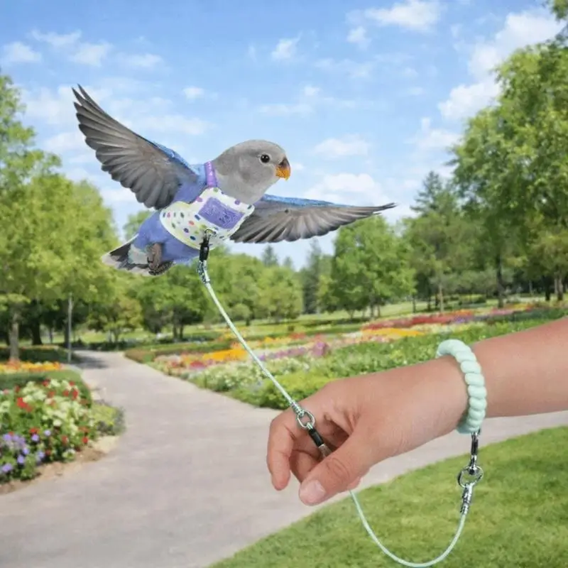 Escape Proof Parrot Harness Leash Soft Padded Vest Sturdy Lead for Small Bird Cockatiel Budgie Training Outdoor Adventure Safety
Escape Proof Parrot Harness Leash Soft Padded Vest Sturdy Lead for Small Bird Cockatiel Budgie Training Outdoor Adventure Safety