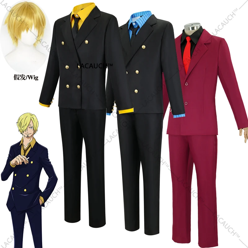 Hot Anime Vinsmoke Sanji Cosplay Costume Blue Yellow Red Shirt Suit Uniforms Wig Halloween Party Role Play Outfit for Adult Men
Hot Anime Vinsmoke Sanji Cosplay Costume Blue Yellow Red Shirt Suit Uniforms Wig Halloween Party Role Play Outfit for Adult Men
