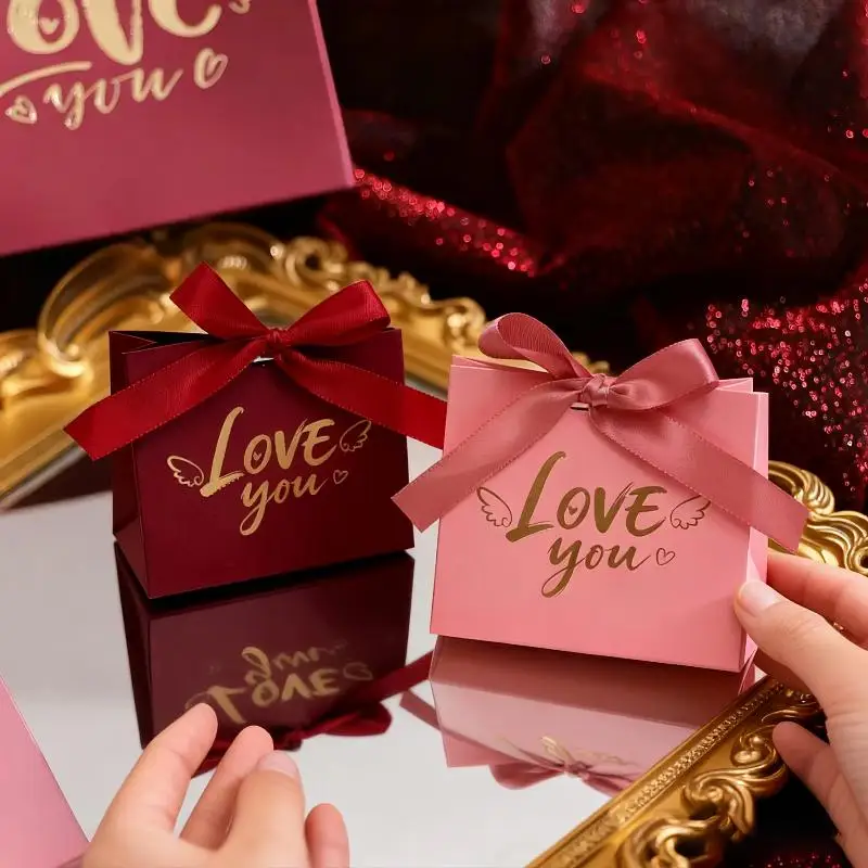 Подарочная коробка для шоколада Love Wings с золотой фольгой и лентой, идеально подходит для свадебных конфет и Дня святого Валентина, 10 штук
Подарочная коробка для шоколада Love Wings с золотой фольгой и лентой, идеально подходит для свадебных конфет и Дня святого Валентина, 10 штук