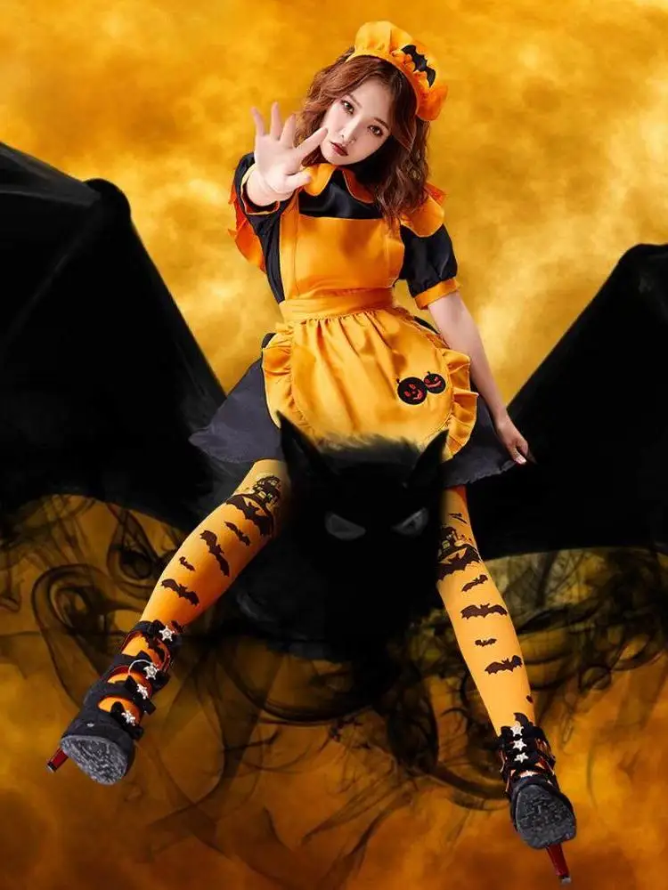 Halloween Maid Dress Pumpkin Lantern Costume Women's Traditional Chinese Stage Performance Clothing Autumn 2026
Halloween Maid Dress Pumpkin Lantern Costume Women's Traditional Chinese Stage Performance Clothing Autumn 2026