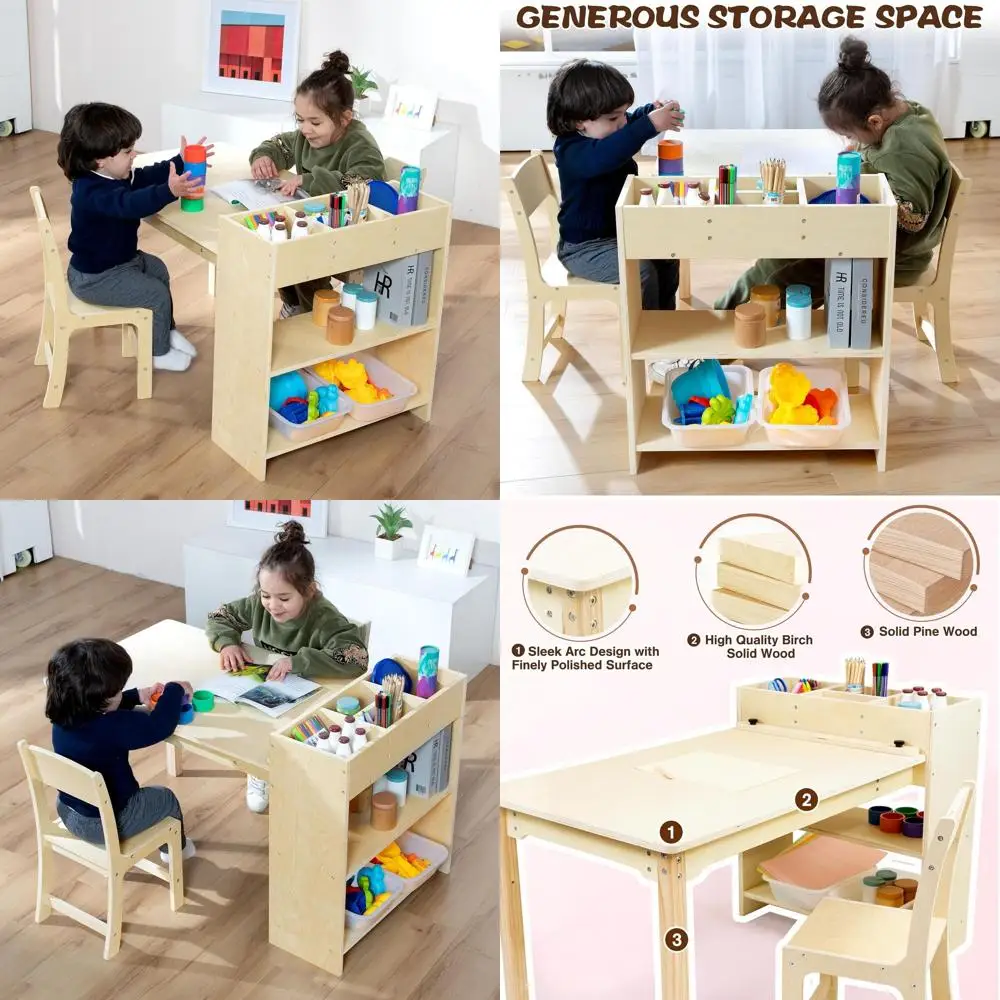 Детский художественный стол и набор стульев, деревянный стол для рукоделия из березы, детский стол для рисования, стол для малышей с местом для хранения и 1 стул
Детский художественный стол и набор стульев, деревянный стол для рукоделия из березы, детский стол для рисования, стол для малышей с местом для хранения и 1 стул