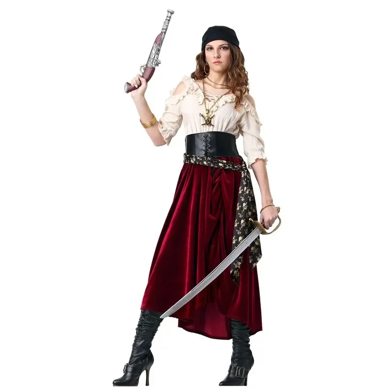 Halloween Women Adult Pirate Captain Cosplay Costume Masquerade Caribbean Jack Sparrow Pirate Carnival Party Fancy Dress
Halloween Women Adult Pirate Captain Cosplay Costume Masquerade Caribbean Jack Sparrow Pirate Carnival Party Fancy Dress