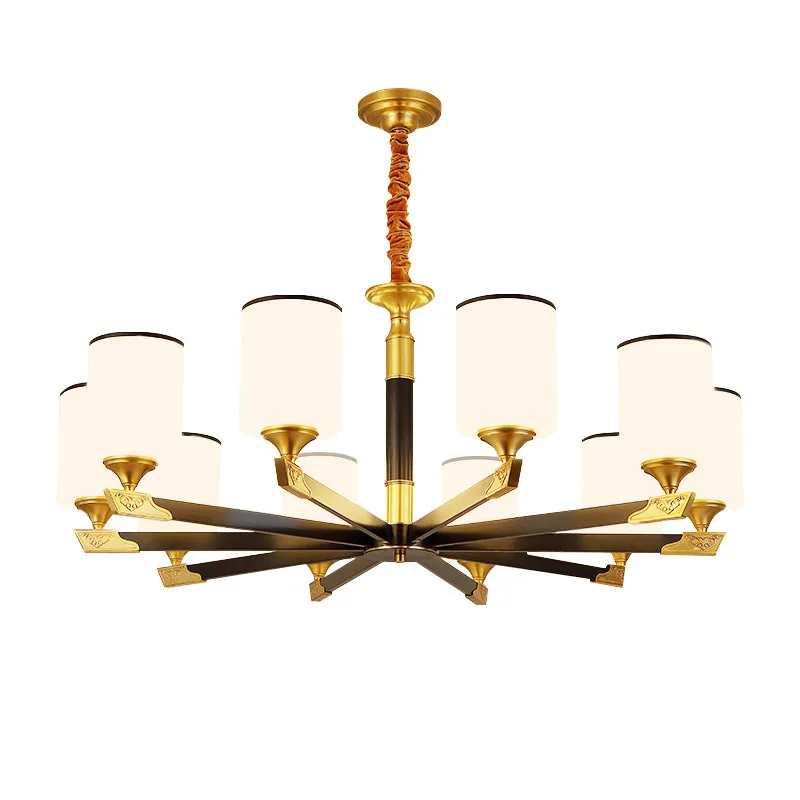 Chinese chandelier all copper villa modern simple living room
Chinese chandelier all copper villa modern simple living room