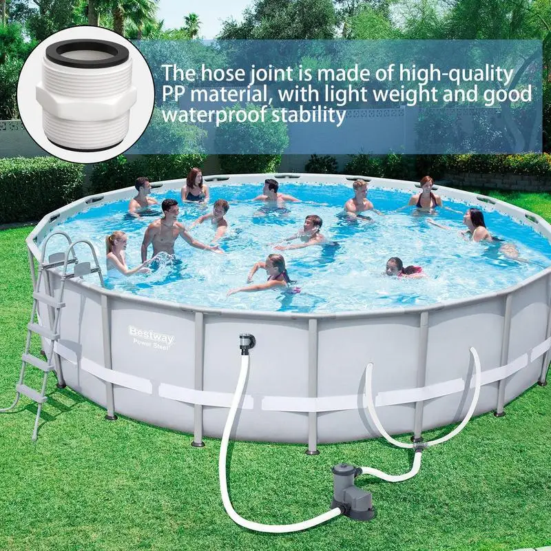 Pool Hose Connector Ground Pool Hoses Fittings With 2 L Gasket Rings Waterproof Swimming Pond Extension Adapter Skimmer Plumbing
Pool Hose Connector Ground Pool Hoses Fittings With 2 L Gasket Rings Waterproof Swimming Pond Extension Adapter Skimmer Plumbing