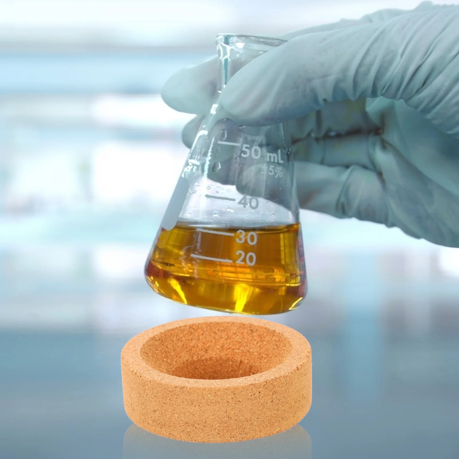 2Pcs Flask Support Holder Cork Base Stand for Round Bottom Flasks Laboratory Experiment Pad Anti Corrosion Stable Grip Flask Mat
2Pcs Flask Support Holder Cork Base Stand for Round Bottom Flasks Laboratory Experiment Pad Anti Corrosion Stable Grip Flask Mat