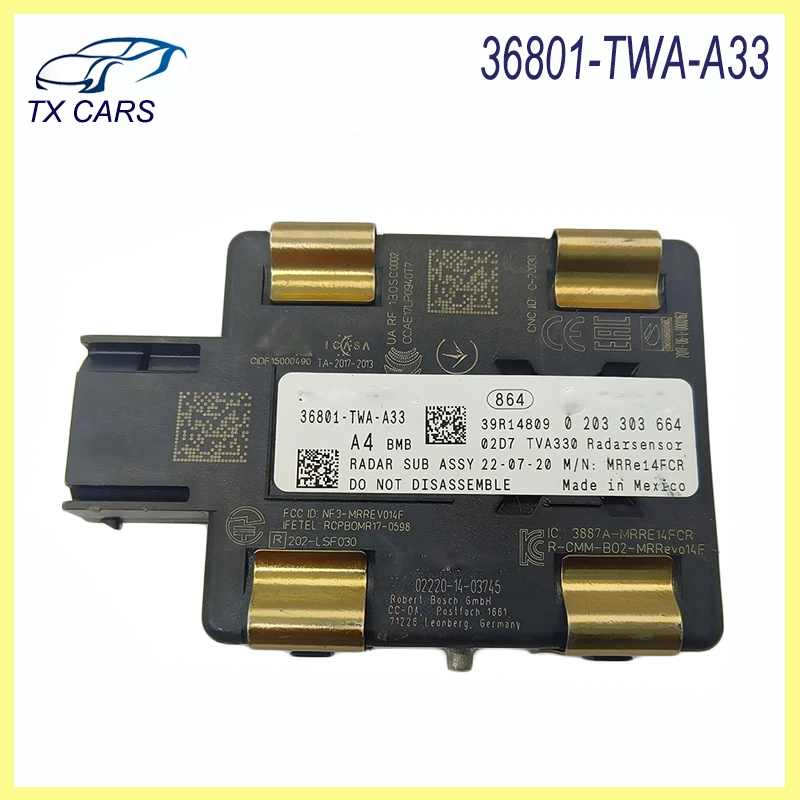 36801-TWA-A33 Adaptive Cruise Control Distance Module Sensor ACC for 2018-2022 Honda Accord
36801-TWA-A33 Adaptive Cruise Control Distance Module Sensor ACC for 2018-2022 Honda Accord