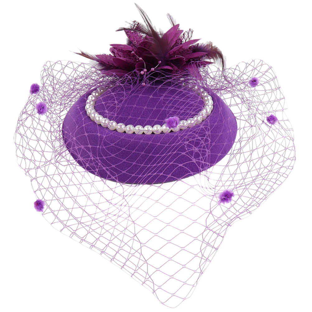 Mesh Headdress Hair Accessories Women Headbands Purple Bridal Fascinator Hat Tea Party Wedding Banquet Pearl Decor Hair
Mesh Headdress Hair Accessories Women Headbands Purple Bridal Fascinator Hat Tea Party Wedding Banquet Pearl Decor Hair