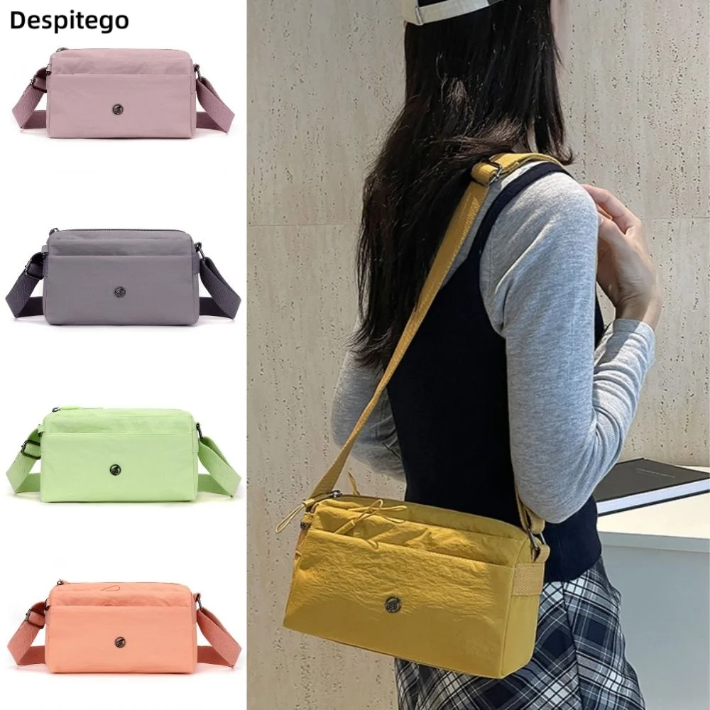 Large Capacity Nylon Cloth Messenger Bag Casual Multi-layer Crossbody Square Bag Solid Color Street Style Single Shoulder Bag
Large Capacity Nylon Cloth Messenger Bag Casual Multi-layer Crossbody Square Bag Solid Color Street Style Single Shoulder Bag