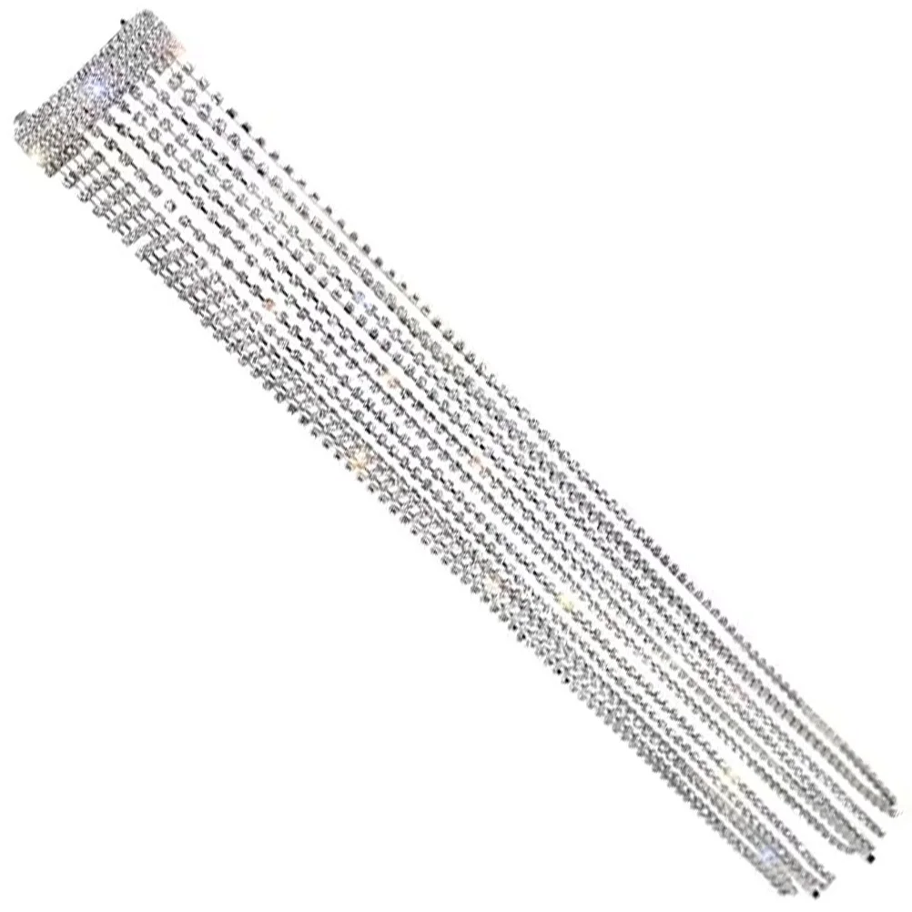 Full Diamond Tassel Hair Accessory Chain Ponytail Cuff Rhinestones Silver Clips Hair Jewelry Braids Wrap String
Full Diamond Tassel Hair Accessory Chain Ponytail Cuff Rhinestones Silver Clips Hair Jewelry Braids Wrap String