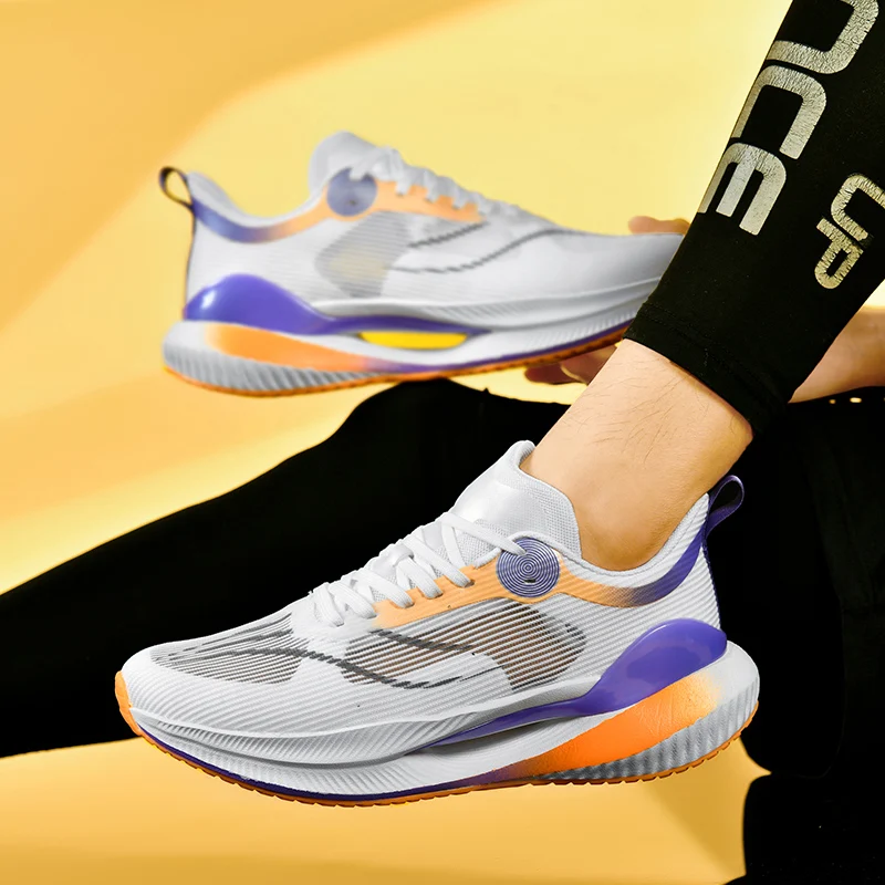 Мужские кроссовки, прочная дышащая противоскользящая повседневная мужская обувь на толстой подошве, легкая мужская спортивная обувь на шнуровке из карбоновой пластины
Мужские кроссовки, прочная дышащая противоскользящая повседневная мужская обувь на толстой подошве, легкая мужская спортивная обувь на шнуровке из карбоновой пластины