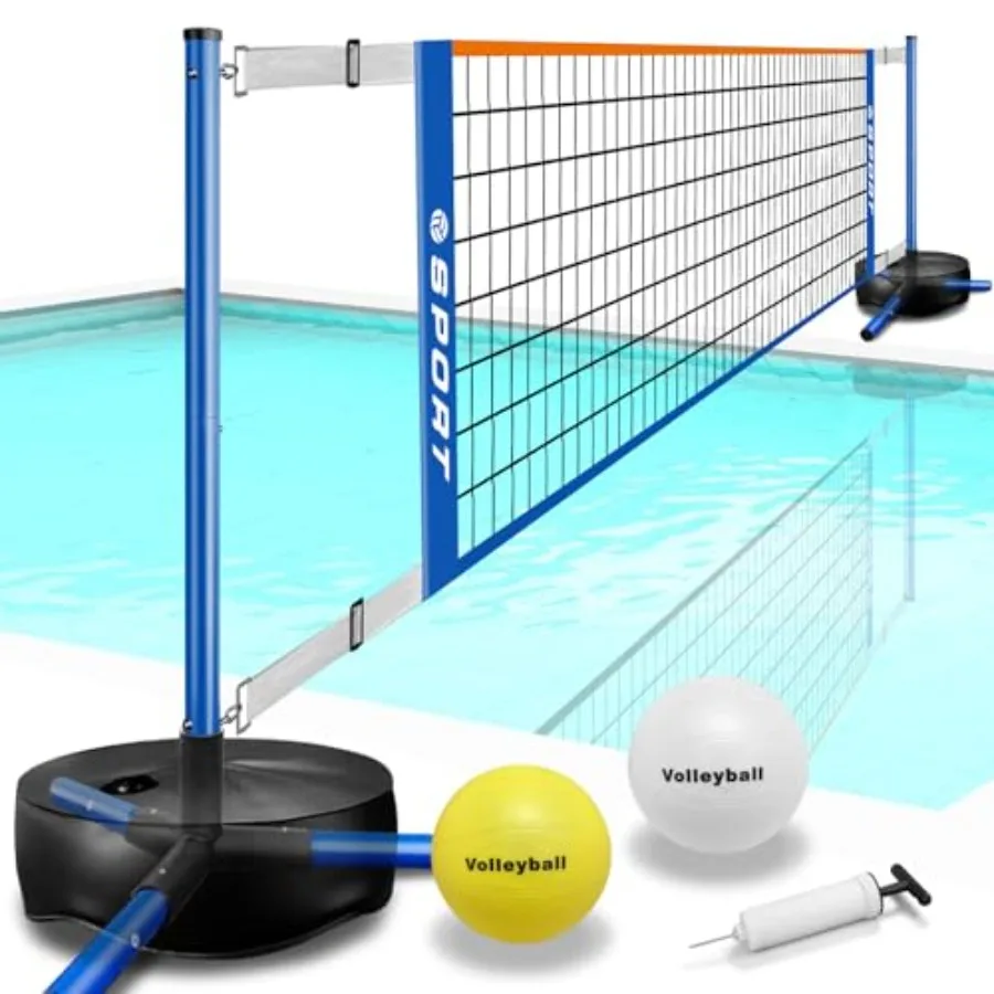 Pool Volleyball Net - Portable Indoor/Outdoor Swimming Pool Volleyball Net System with 2 Water Volleyballs and Heavy Duty Base.
Pool Volleyball Net - Portable Indoor/Outdoor Swimming Pool Volleyball Net System with 2 Water Volleyballs and Heavy Duty Base.