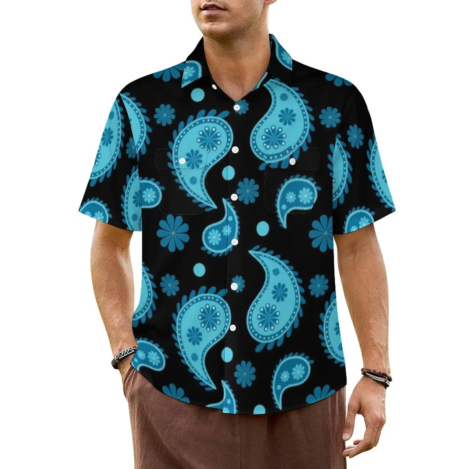 Blue Paisley Vacation Shirt Male Vintage Floral Print Elegant Casual Shirts Summer Short-Sleeve Comfortable Plus Size Blouses
Blue Paisley Vacation Shirt Male Vintage Floral Print Elegant Casual Shirts Summer Short-Sleeve Comfortable Plus Size Blouses