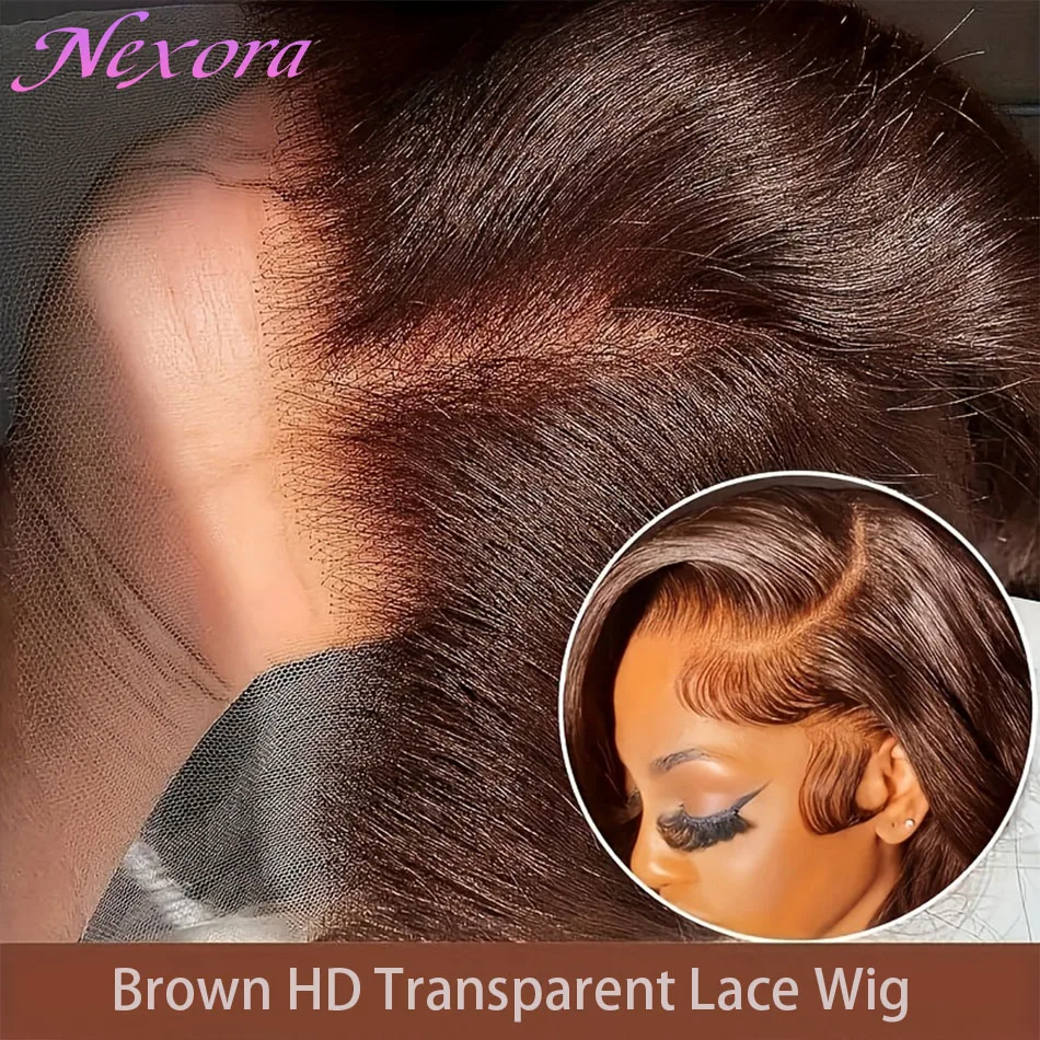 Nexora Chocolate Brown Straight Human Hair Wigs 13x6 HD Transparent Lace Frontal Pre Plucked Natural Hairline For Black Women
Nexora Chocolate Brown Straight Human Hair Wigs 13x6 HD Transparent Lace Frontal Pre Plucked Natural Hairline For Black Women