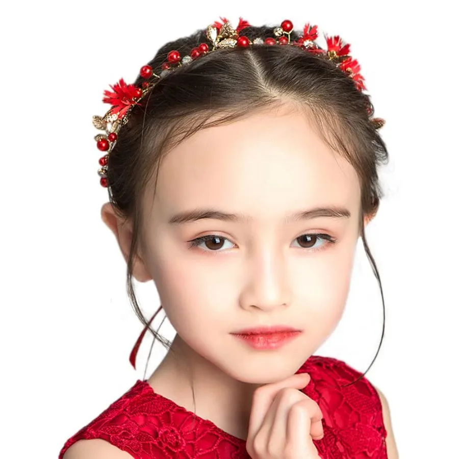 Bride Red Flower Girls Hair Accessories Gold Leaves Floral Headpiece Hair Vine Tiaras for Women Wedding Engagement Party
Bride Red Flower Girls Hair Accessories Gold Leaves Floral Headpiece Hair Vine Tiaras for Women Wedding Engagement Party