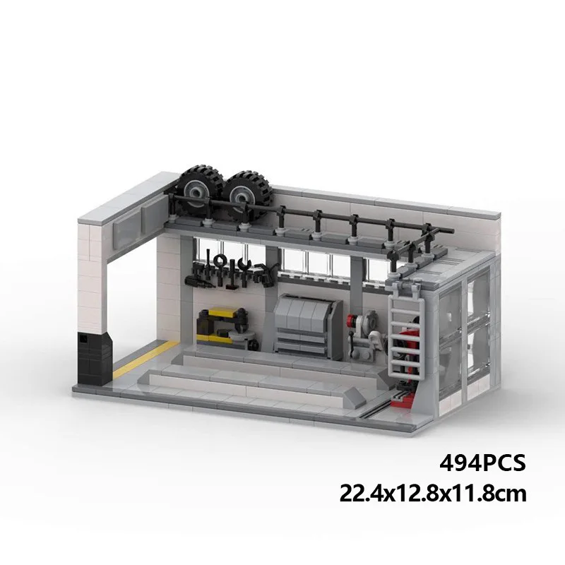 494PCS Creative City Auto Repair Plant MOC Building Blocks DIY Champion's car Cleaning Repair Shop Model Assembly Bricks Toys
494PCS Creative City Auto Repair Plant MOC Building Blocks DIY Champion's car Cleaning Repair Shop Model Assembly Bricks Toys