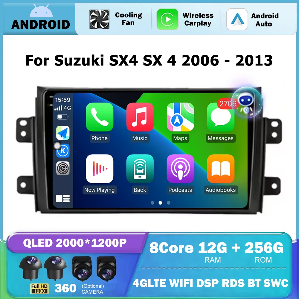 Автомобильный радиоприемник, мультимедийный GPS-видеоплеер, стерео для Suzuki SX4 SX 4 2006-2013 4G WIFI Android Auto Carplay, головное устройство BT DSP 9 дюймов
Автомобильный радиоприемник, мультимедийный GPS-видеоплеер, стерео для Suzuki SX4 SX 4 2006-2013 4G WIFI Android Auto Carplay, головное устройство BT DSP 9 дюймов