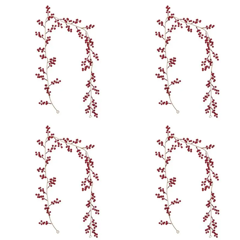 FIZP 4X Рождественская гирлянда с красными ягодами, искусственная бордовая красная ягодная гирлянда с ягодами, искусственная ягодная гирлянда для украшения дома и улицы
FIZP 4X Рождественская гирлянда с красными ягодами, искусственная бордовая красная ягодная гирлянда с ягодами, искусственная ягодная гирлянда для украшения дома и улицы