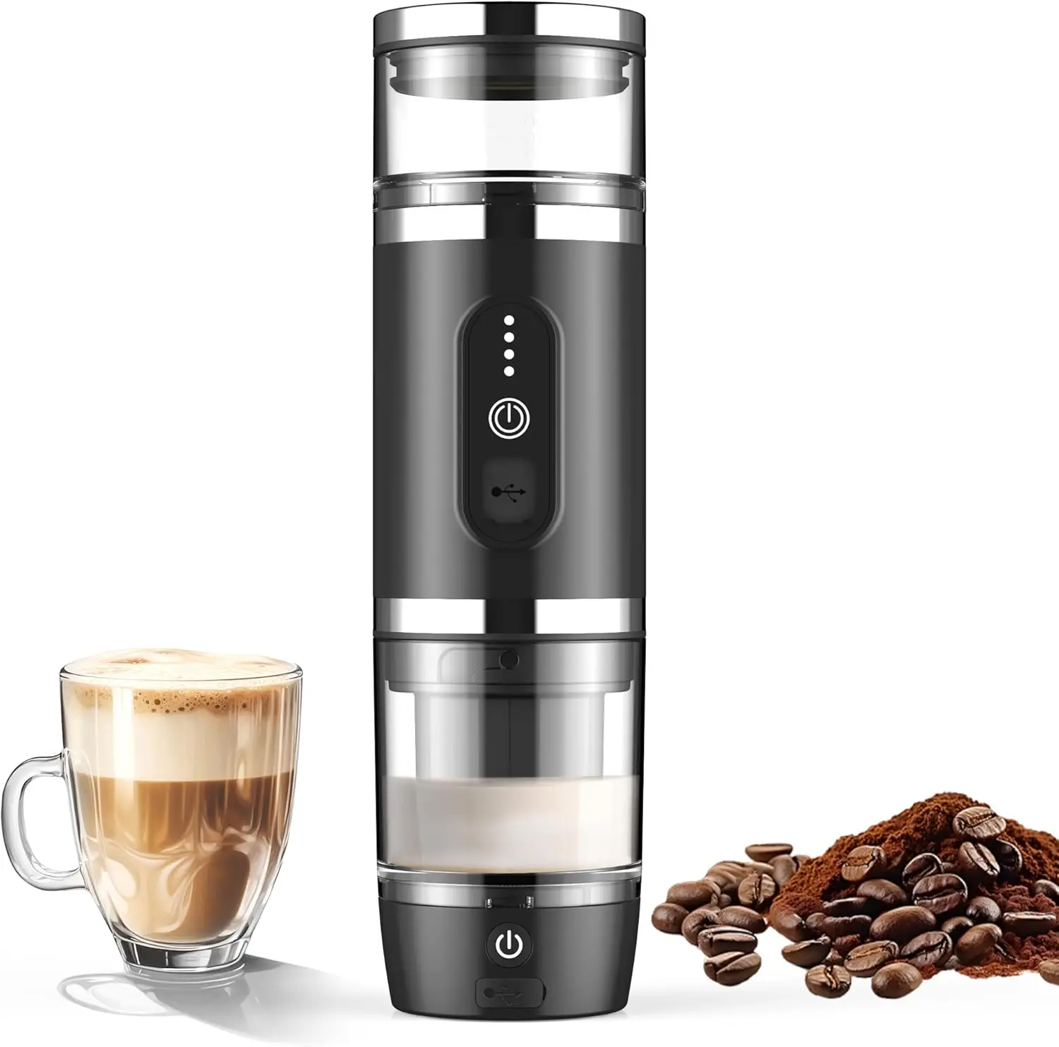 Hobsir Portable Electric Espresso Maker, Travel Coffee Machine for Camping, Car Coffee Maker with Frothing Base, USB-C, 3in1
Hobsir Portable Electric Espresso Maker, Travel Coffee Machine for Camping, Car Coffee Maker with Frothing Base, USB-C, 3in1