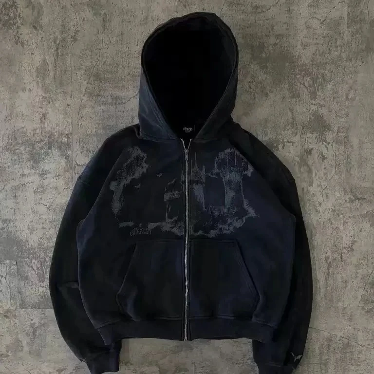 Street Style Y2K Fashion Hoodie with Print Loose Fit Polyester Fabric Long Sleeve Zipper Closure Casual Wear for Youth
Street Style Y2K Fashion Hoodie with Print Loose Fit Polyester Fabric Long Sleeve Zipper Closure Casual Wear for Youth